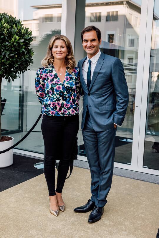 Roger Federer mit Gattin Mirka, 2020