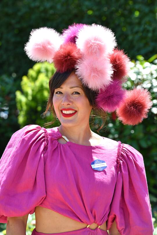 ASCOT, ENGLAND - JUNE 15: Milliner, Awon Golding attends Royal Ascot 2022 at Ascot Racecourse on June 15, 2022 in Ascot, England. (Photo by Kirstin Sinclair/Getty Images for Royal Ascot)