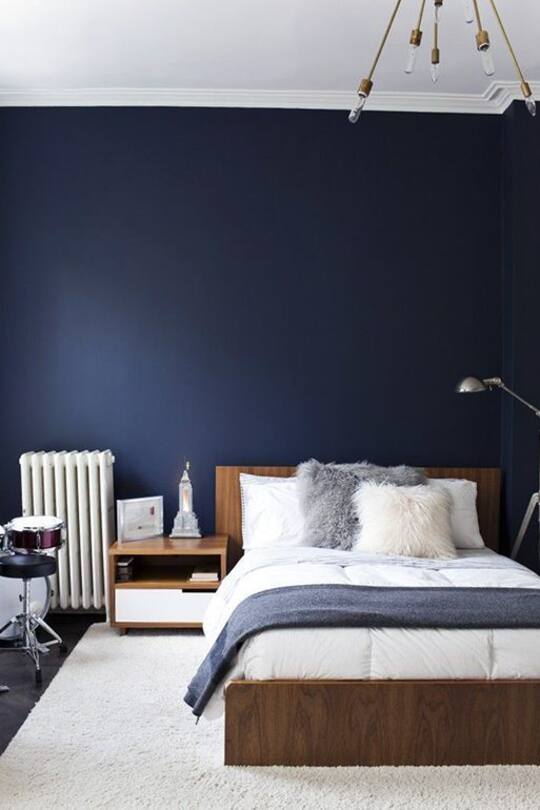 Wohninspirationsbilder zum Thema Dunkelblau