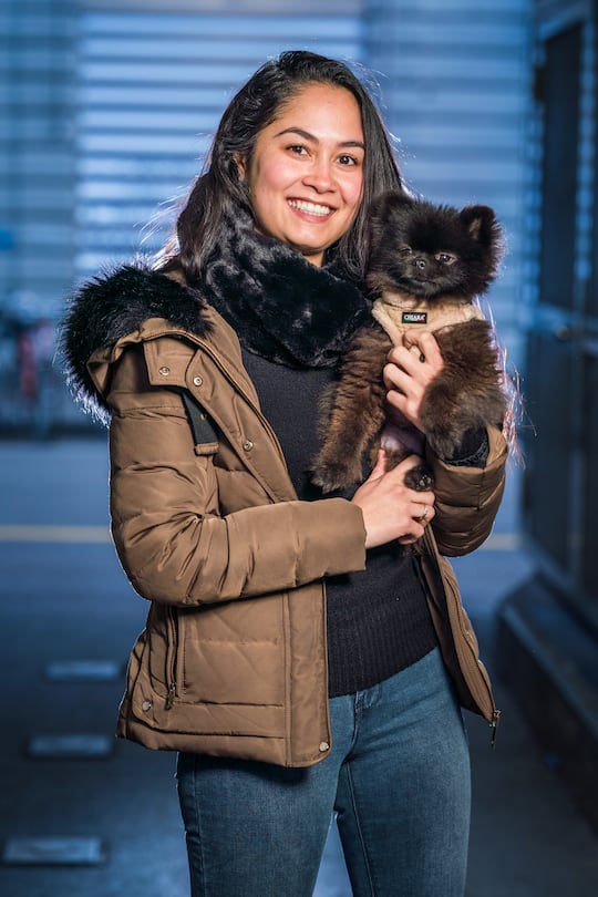 Foto: Joseph Khakshouri 18.12.2019Bachelor: es ist vorbei.Patric Haziri mit seiner zukünftigen ex GraceDer Hund heisst SiaZürich (ZH)