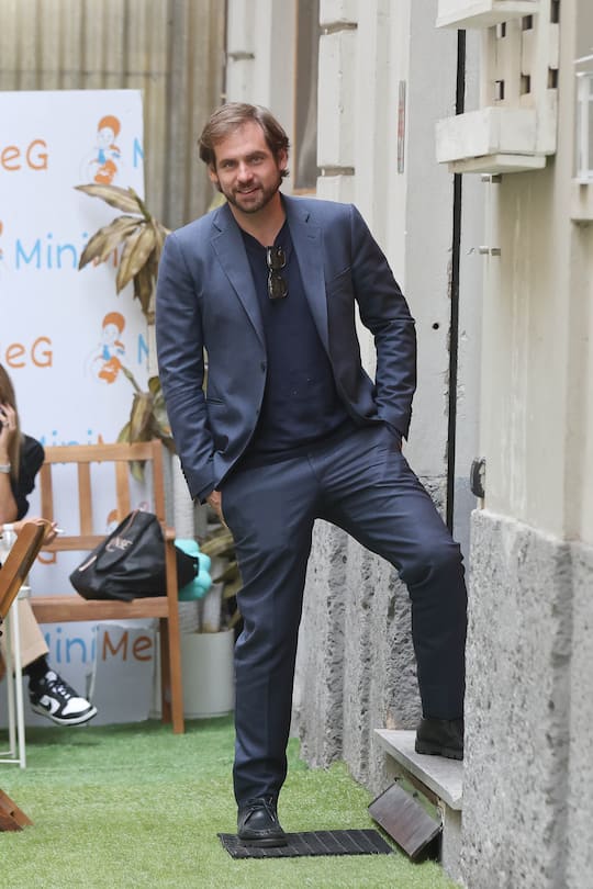 MILAN, ITALY - OCTOBER 10: Michelle Hunziker and Tomaso Trussatrdi are seen during daughter Sole's birthday on October 10, 2022 in Milan, Italy. (Photo by Robino Salvatore/GC Images)