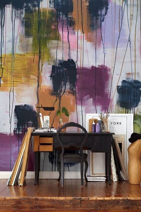 Wohninspirations-Bild zum Thema bemalte Tapeten