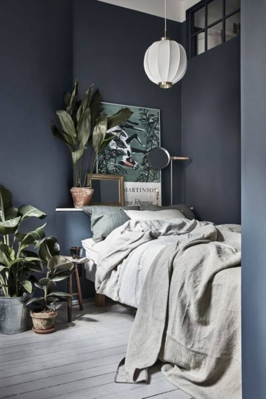 Wohninspirationsbilder zum Thema Dunkelblau
