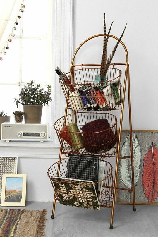 Einrichtungsideen Aufbewhrung aus Draht
