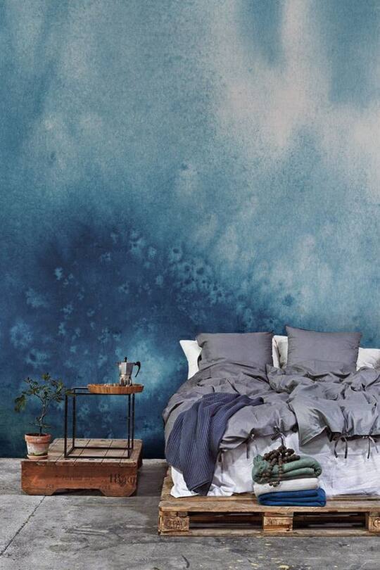 Wohninspirations-Bild zum Thema gemalte Tapete