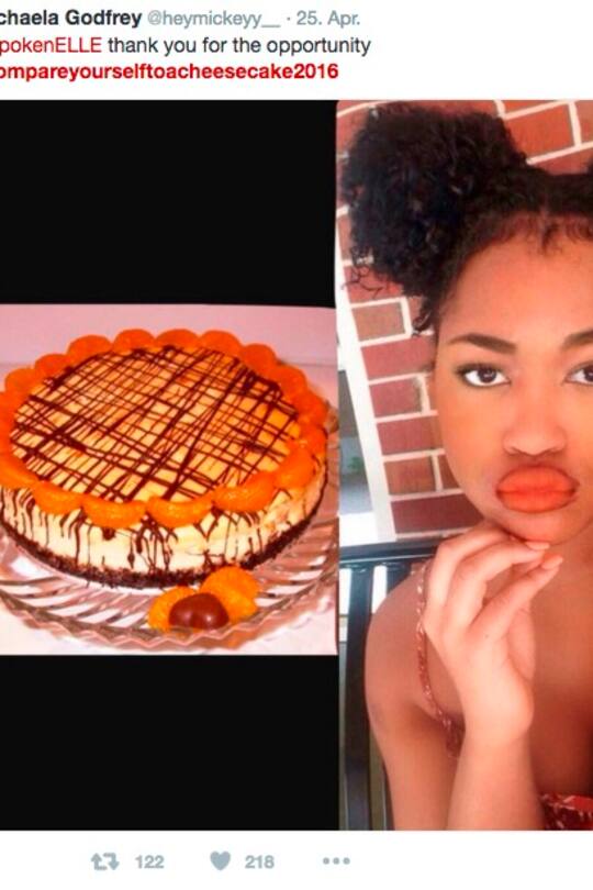 Twitter Trends Hashtag #compareyourselftoacheescake im Netz Fotos