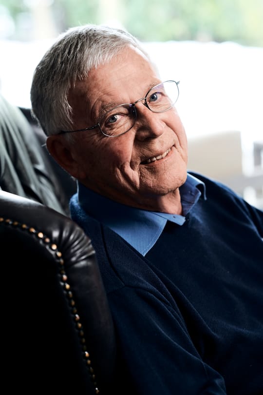 Ruedi Luethy, Tochter Sabine Luethy, Ruediluethyfoundation, 80 Jahre, Muntelier FR, 2021