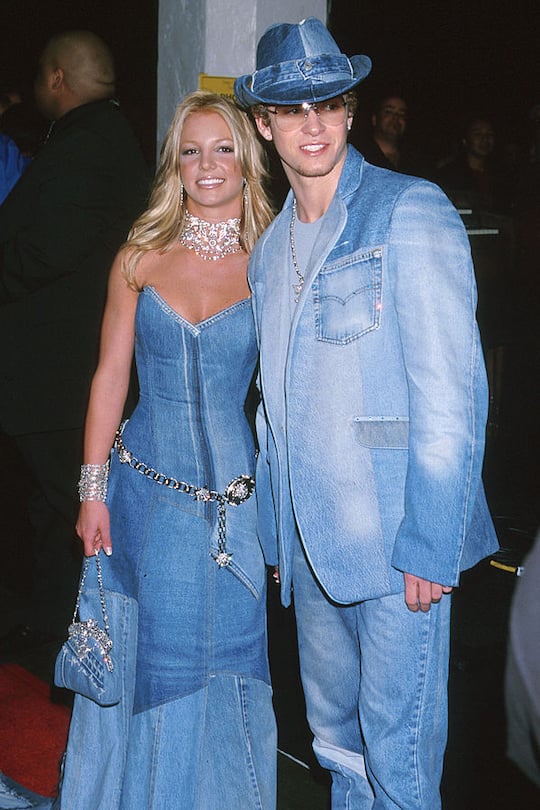 Britney Spears & Justin Timberlake of NSYNC at the Shrine Auditorium in Los Angeles, CA (Photo by Jeffrey Mayer/WireImage)
