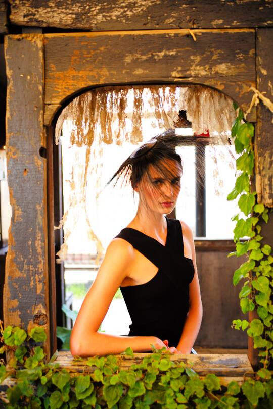 Designerin Gigi Burris an ihrer Hut-Präsentation am 4. September 2014 in New York.