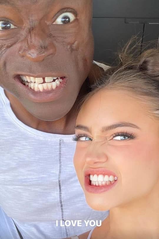 Leni Klum und Seal beim Grimassen schneiden