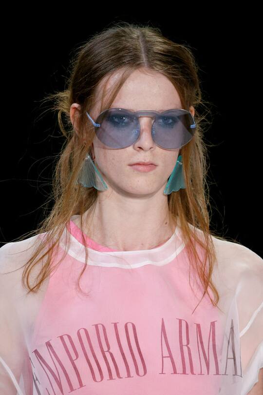 Brillen gesehen auf den Catwalks der London Fashion Week im September 2017