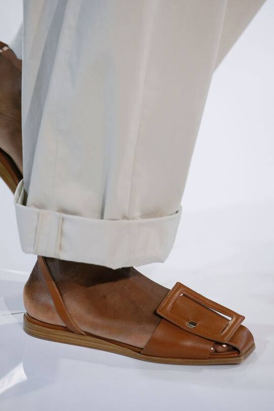 Schuhe gesehen auf den Catwalks an der Fashion Week London im September 2017