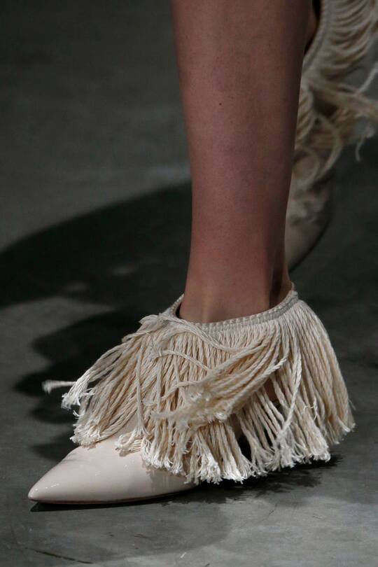 Schuhe gesehen auf den Catwalks an der Fashion Week London im September 2017