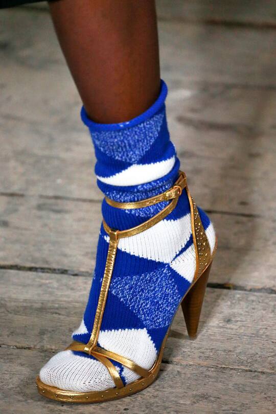 Schuhe gesehen auf den Catwalks an der Fashion Week London im September 2017