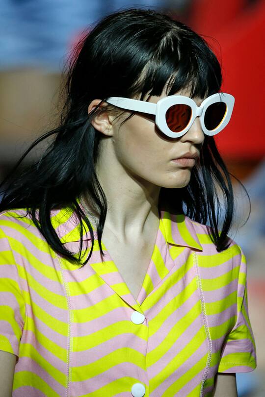 Brillen gesehen auf den Catwalks an der Fashion Week London im September 2017