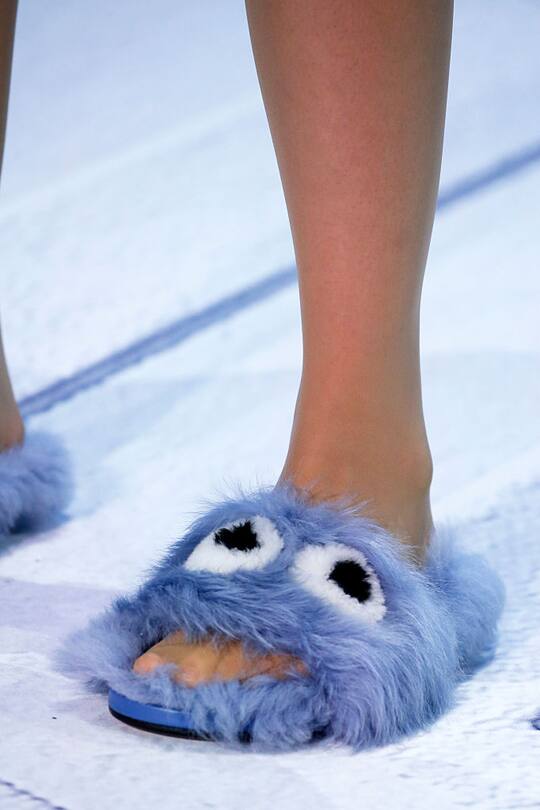 Schuhe gesehen auf den Catwalks an der Fashion Week London im September 2017