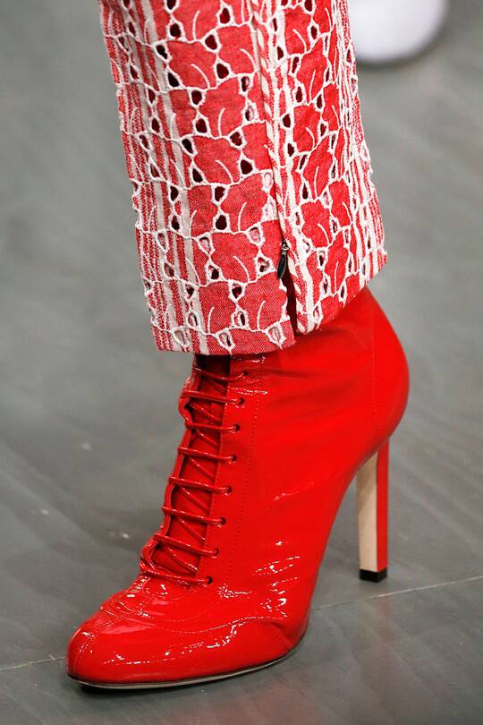 Schuhe gesehen auf den Catwalks an der Fashion Week London im September 2017