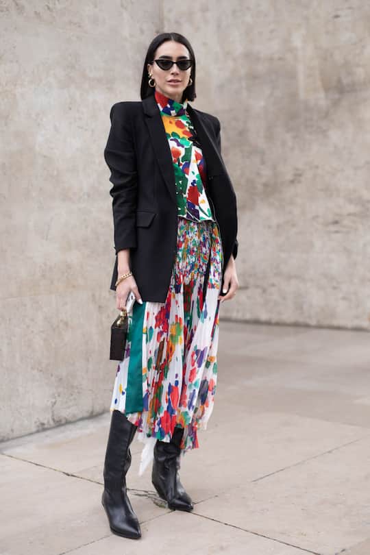 PARIS, FRANCE - MARCH 04: Brittany Xavier is seen on the street attending SACAI during Paris Fashion Week AW19 wearing Sacai on March 04, 2019 in Paris, France. (Photo by Matthew Sperzel/Getty Images)