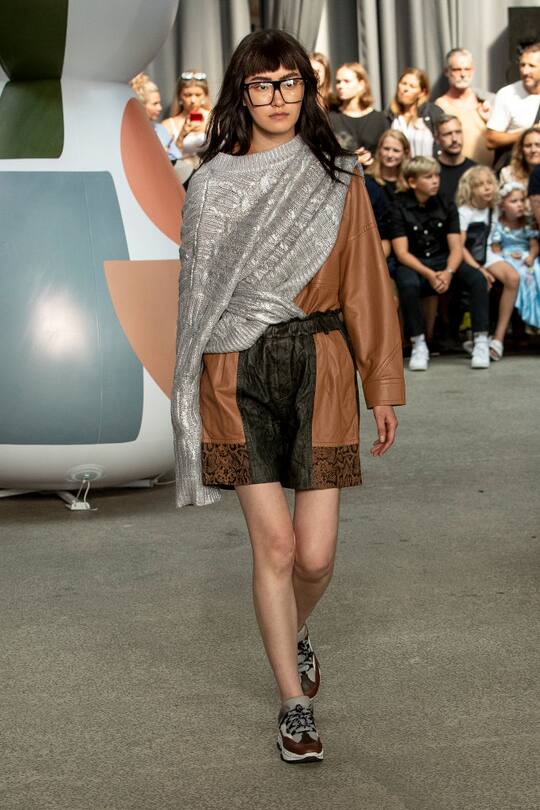 COPENHAGEN, DENMARK - AUGUST 07: A model walks the runway at the Munthe show during the Copenhagen Fashion Week Spring/Summer 2020 on August 07, 2019 in Copenhagen, Denmark. (Photo by Yuliya Christensen/Getty Images)