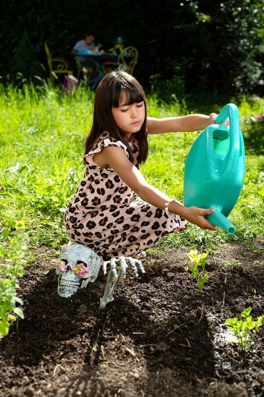 mit Tochter Jean und Sohn Dean