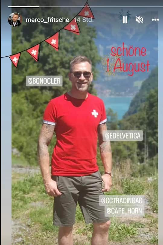 Marco Fritsche feiert den 1. August 2022