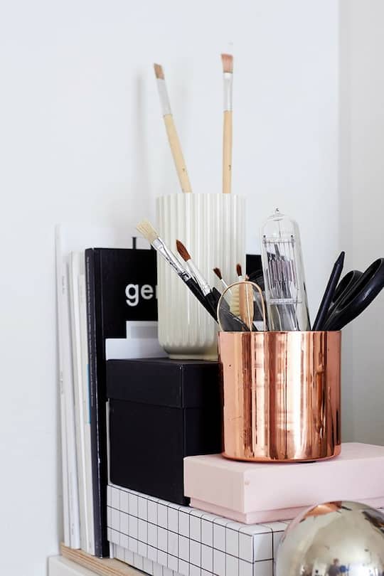 Kupfer Stifte Behälter