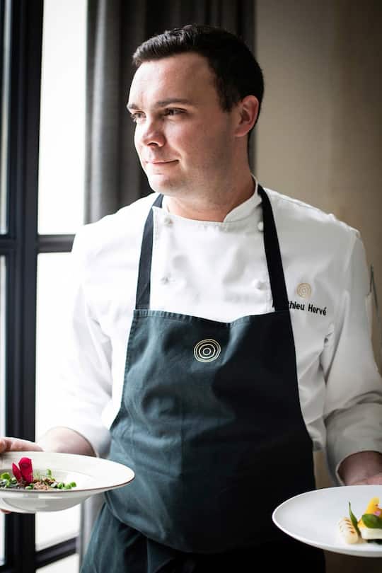 Chef Koch Matthieu Hervé auf Chateau de Montcaud