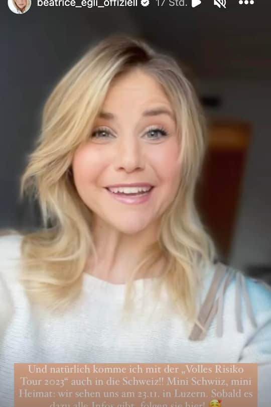 Beatrice Egli kommt doch für ihre Tournee 2023 in die Schweiz.