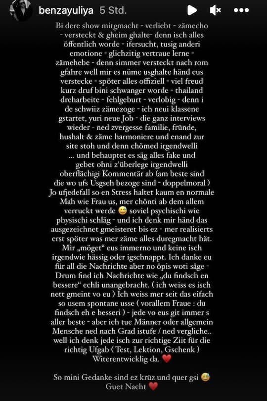 Yuliya betont, dass die Beziehung echt war.