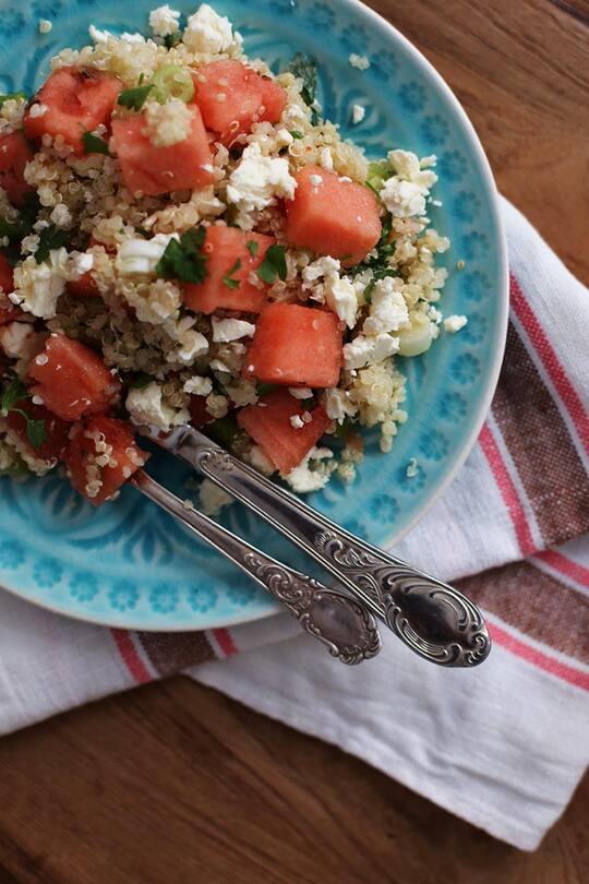Wassermelonen-Quinoa-Salat