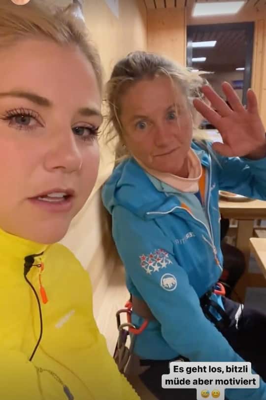 Beatrice Egli und Bergführerin Suzanne