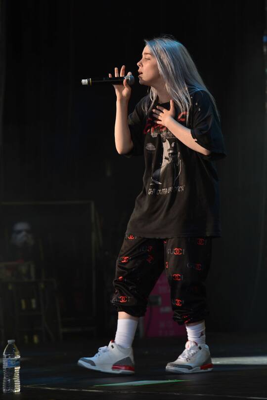 CONCORD, CA - MAY 13: Billie Eilish performs during the Live 105 BFD at Concord Pavilion on May 13, 2018 in Concord, California. (Photo by C Flanigan/Getty Images)