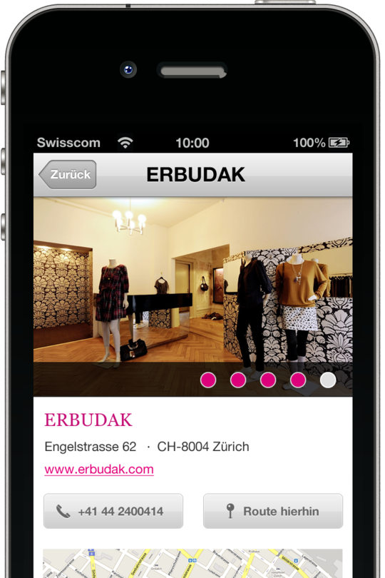 iApp für SI Style - Detailkarte