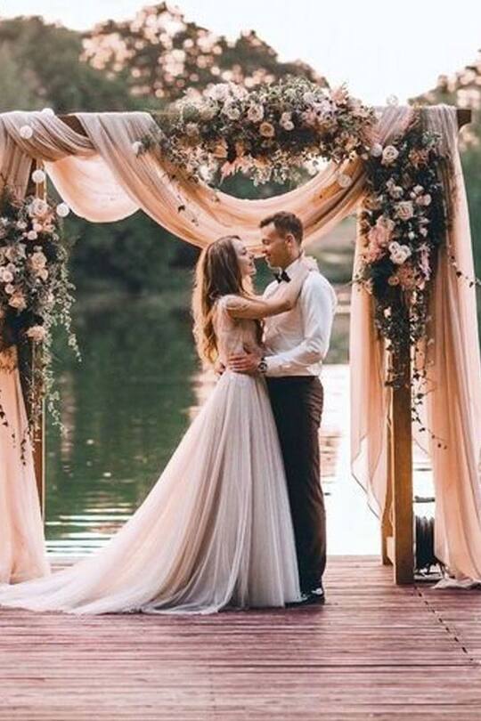 DIY-Variante statt Rosenbogen