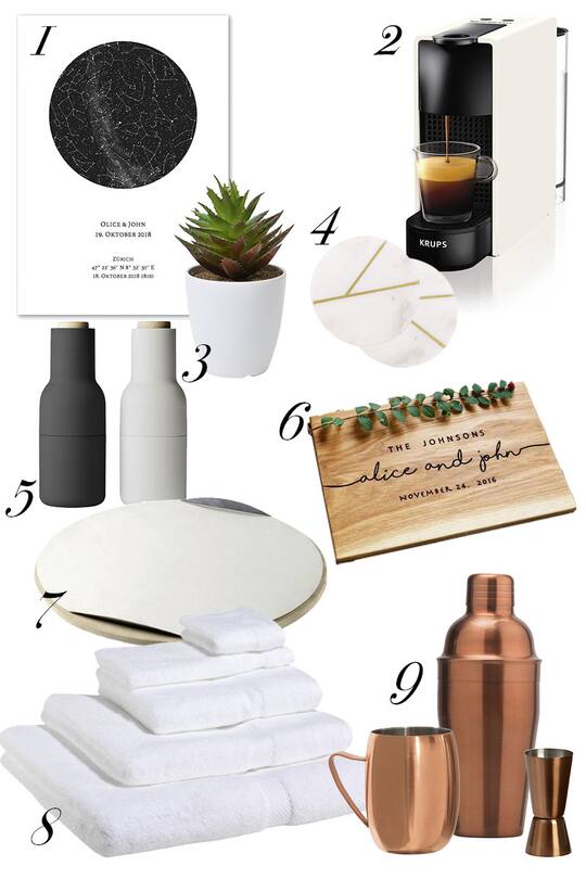 9 (sinnvolle) Hochzeitsgeschenke unter 100 Franken