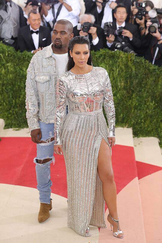 Kim Kardashian West und Kanye West an der Met Gala 2016