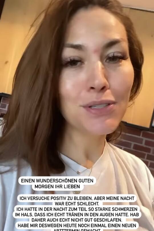 Fiona Erdmann hat Halsschmerzen