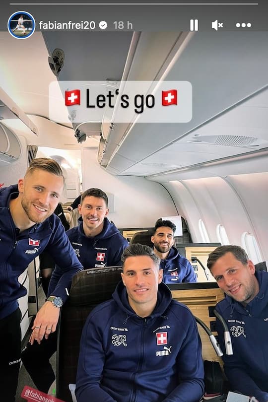 Schweizer Fussballnationalmannschaft auf dem Weg nach Katar