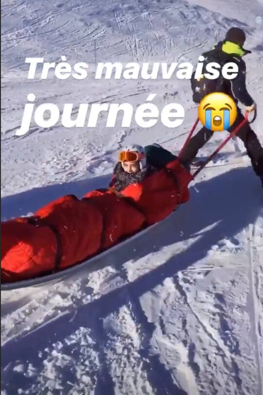 Laetitia Guarino auf der Skipiste verunfallt