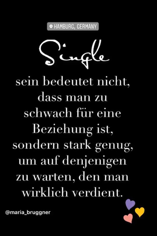 Screenshot von Maria Bruggners verwirrende Insta Story Februar 2020