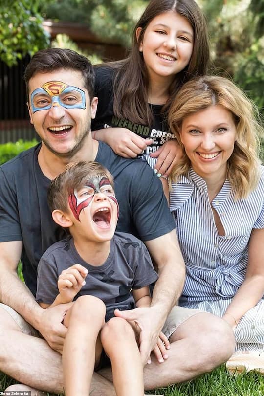 Wolodimir Selenski mit Familie