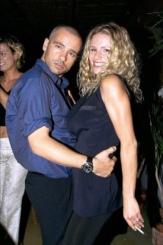 MAY 2000: ITALY, MILAN: GIORGIO ARMANI GALA PARTY - EROS RAMAZZOTTI AND WIFE MICHELLE HUNZIKER.