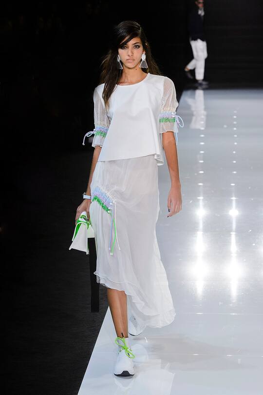 Die Runway-Bilder der Emporio Armani SS18 Show in London