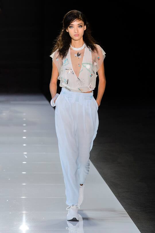 Die Runway-Bilder der Emporio Armani SS18 Show in London