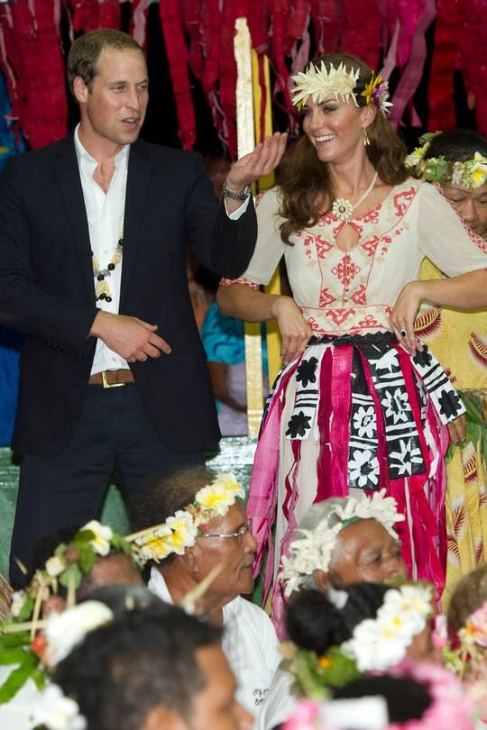 Herzogin Kate und Prinz William bei ihrer Reise in Tuvalu 19.09.2012