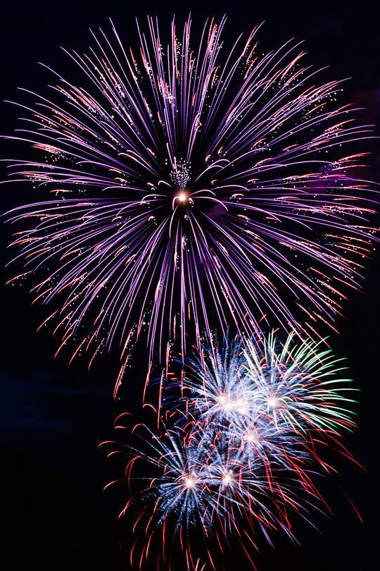 Feuerwerk am Nachthimmel