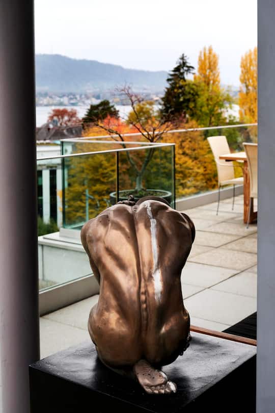 Markus und Daniela Saegmueller Gastronomen, Kinder Annina und Andri, Zollikon ZH, 2020, LIVING SI 16/2021