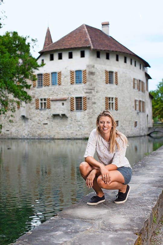 Karin Bertschi am Schloss Hallwyl