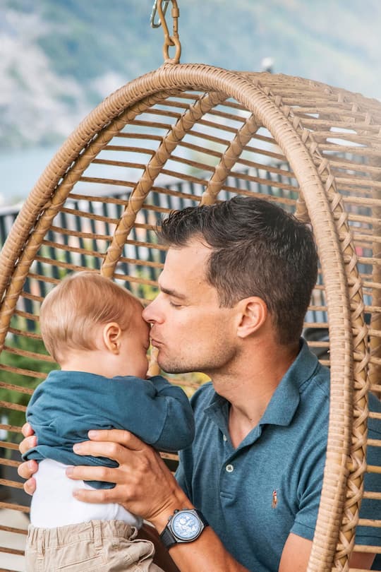 Parick Kueng mit seiner Familie 2020