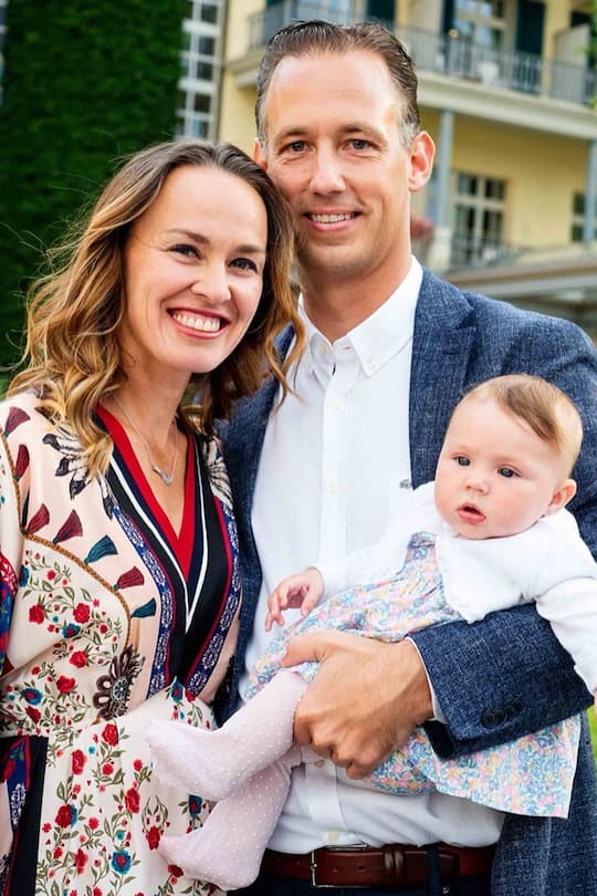 Martina Hingis und Harry Leeman mit Tochter Lia